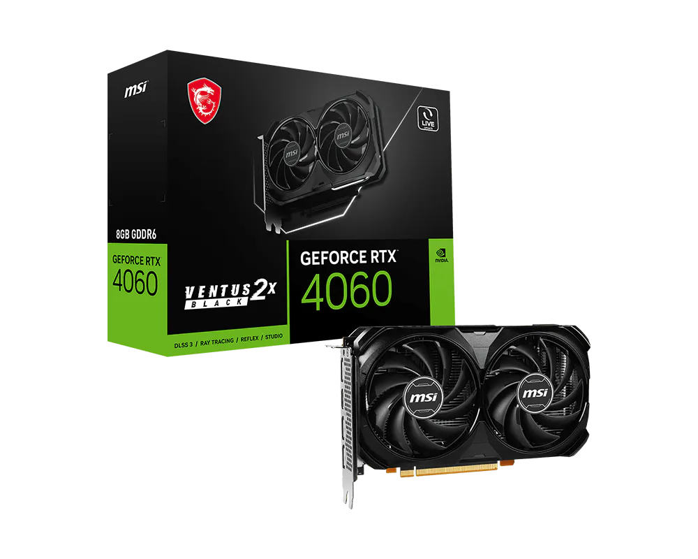 MSI GeForce RTX 4060 VENTUS 2X BLACK 8G